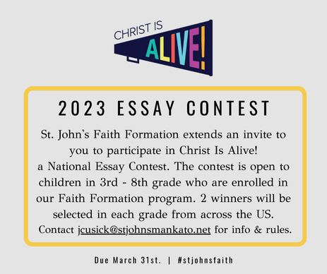 christ is alive national essay contest
